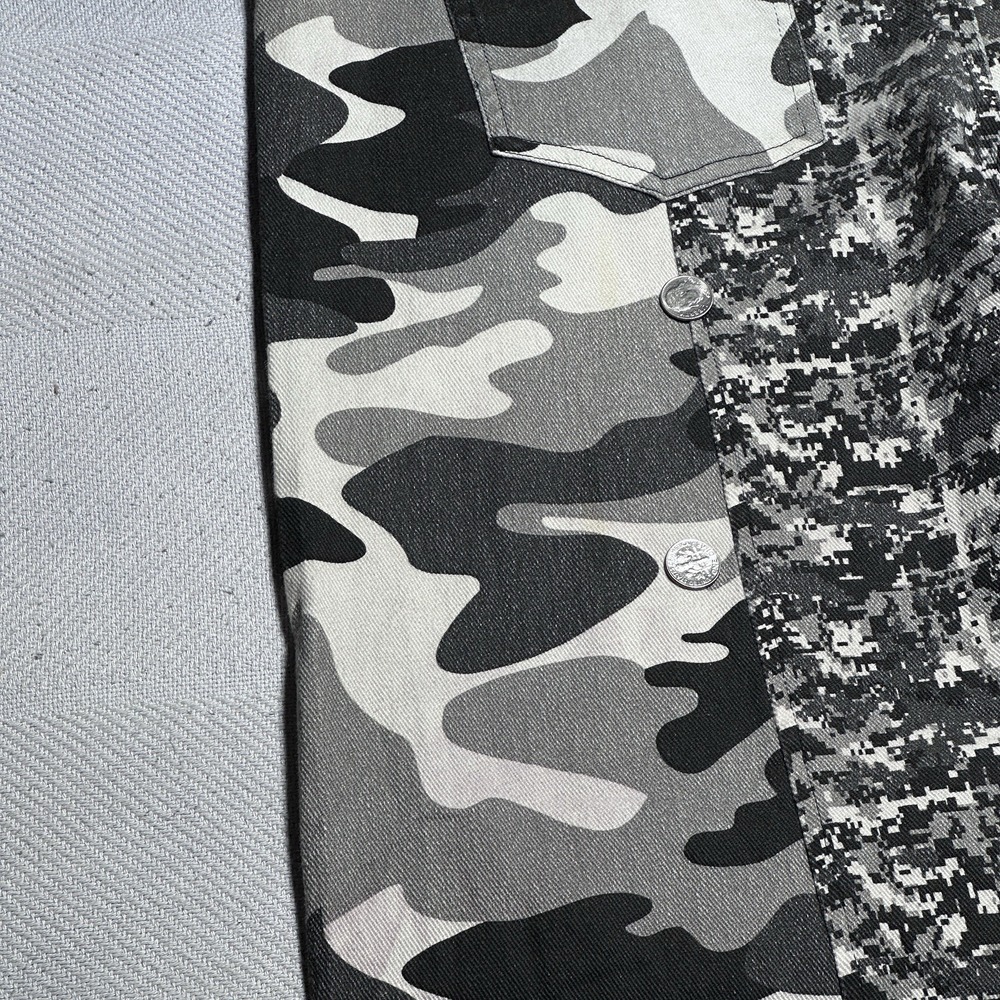 Akira Cargo Pants Womens‎ Multi Camo Baggy Wide Leg High Rise Y2K Streetwear - Picture 8 of 15
